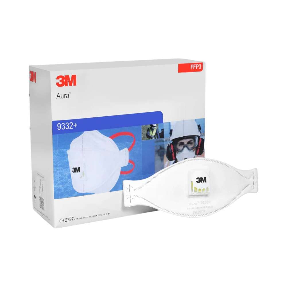 قناع التنفس و الحماية من الجسيمات (3M) موديل (9332 FFP3) يباع (10Pcs/pack) 4