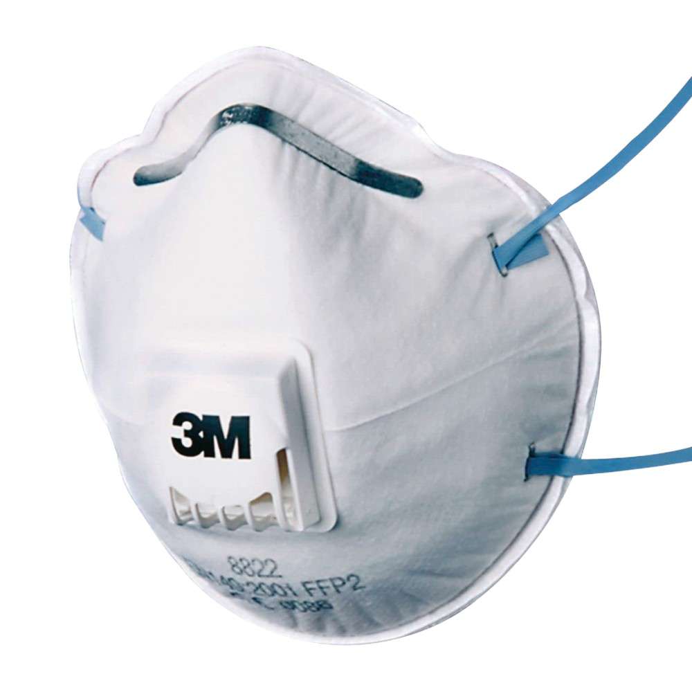 3M 8822 FFP2 Particulate Respirator, White, 10Pcs/pack 1