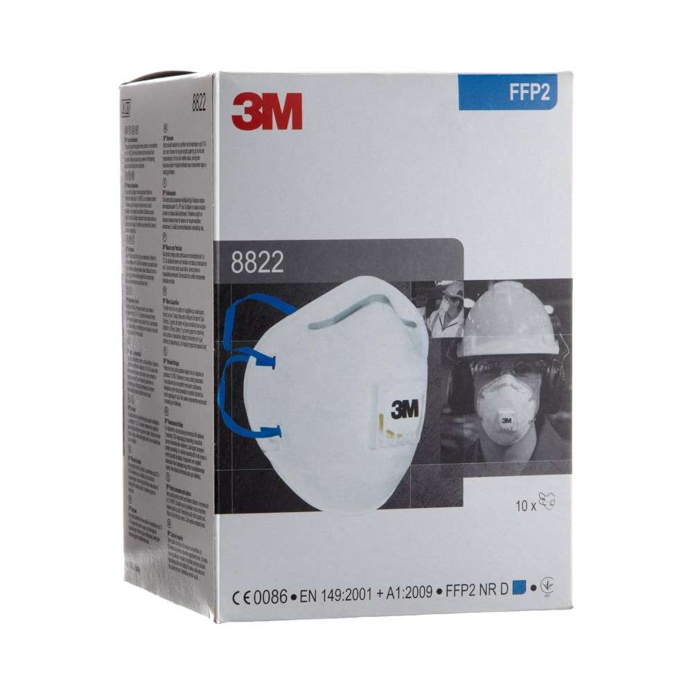 3M 8822 FFP2 Particulate Respirator, White, 10Pcs/pack 4