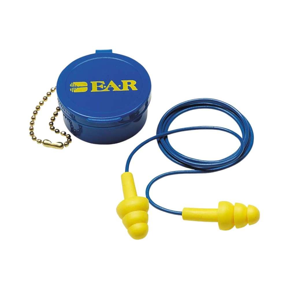 3M™ 340-4002 E-A-R™ UltraFit Corded Earplugs, Blue/Yellow 50Pairs/box 1