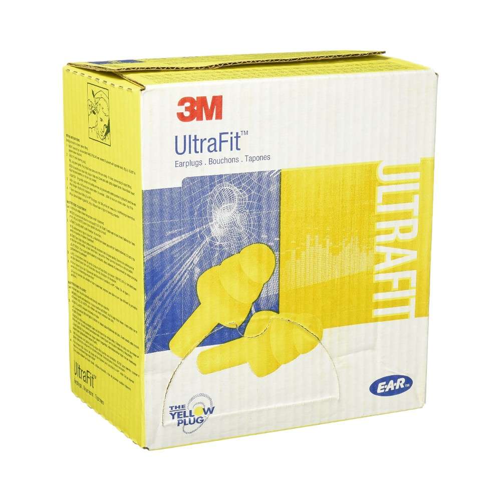 3M™ 340-4002 E-A-R™ UltraFit Corded Earplugs, Blue/Yellow 50Pairs/box 5