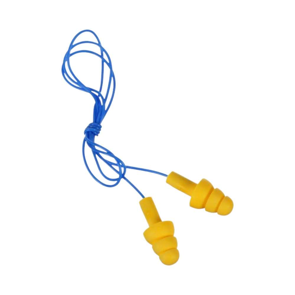 3M 340-4004 Ultrafit Corded Ear Plug, Yellow 100Pairs/Box 3