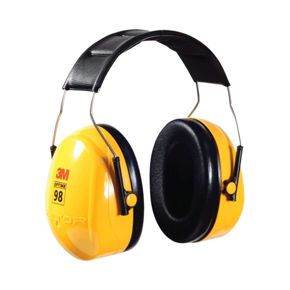 3M PELTOR Optime 98 H9A Earmuffs, Yellow 1