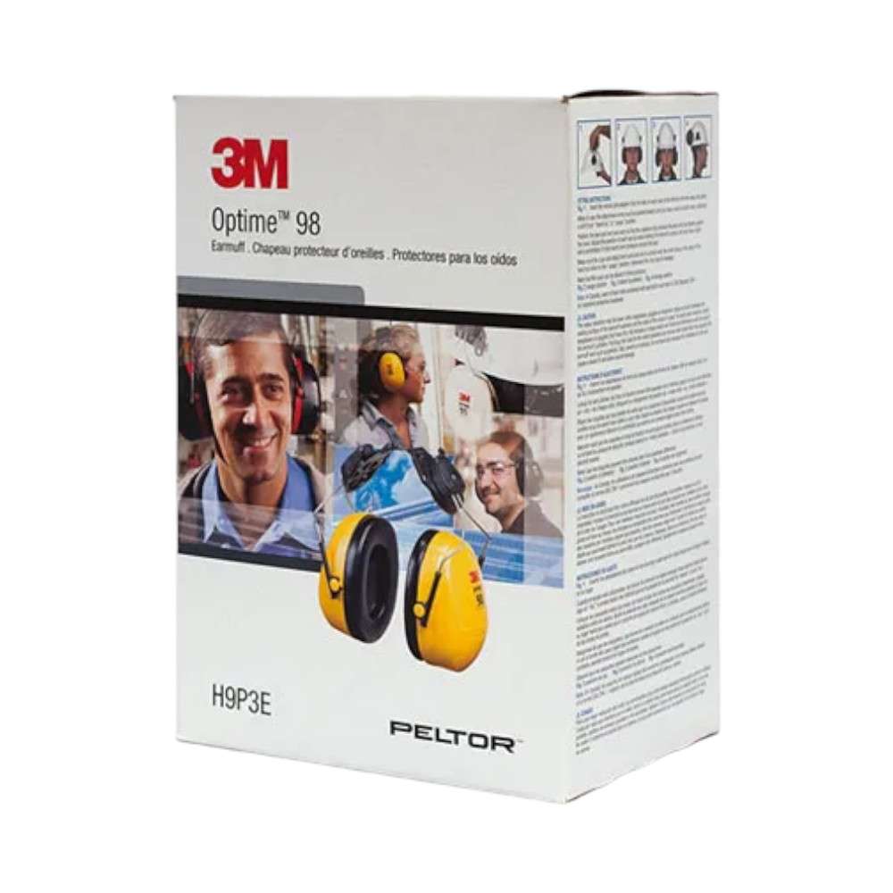 3M Peltor Optime 98 H9P3E Helmet Mounted Earmuffs, Yellow/Black 6