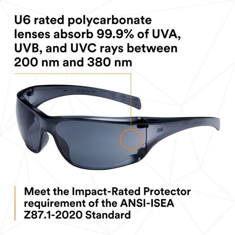 3M Virtua 11815-00000-20 AP Protective Eyewear, Grey Lens 6