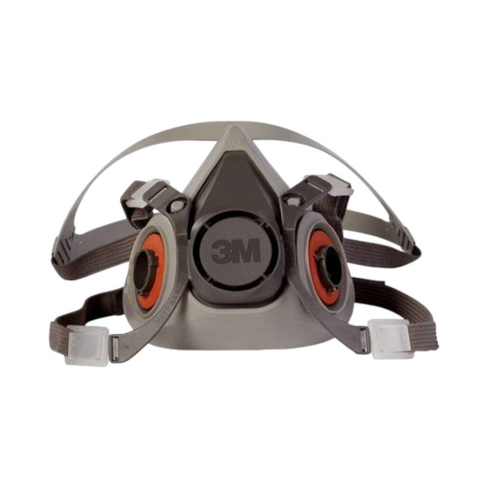 3M 6200 Half Face Reusable Face Mask Respirator, M, Grey 1