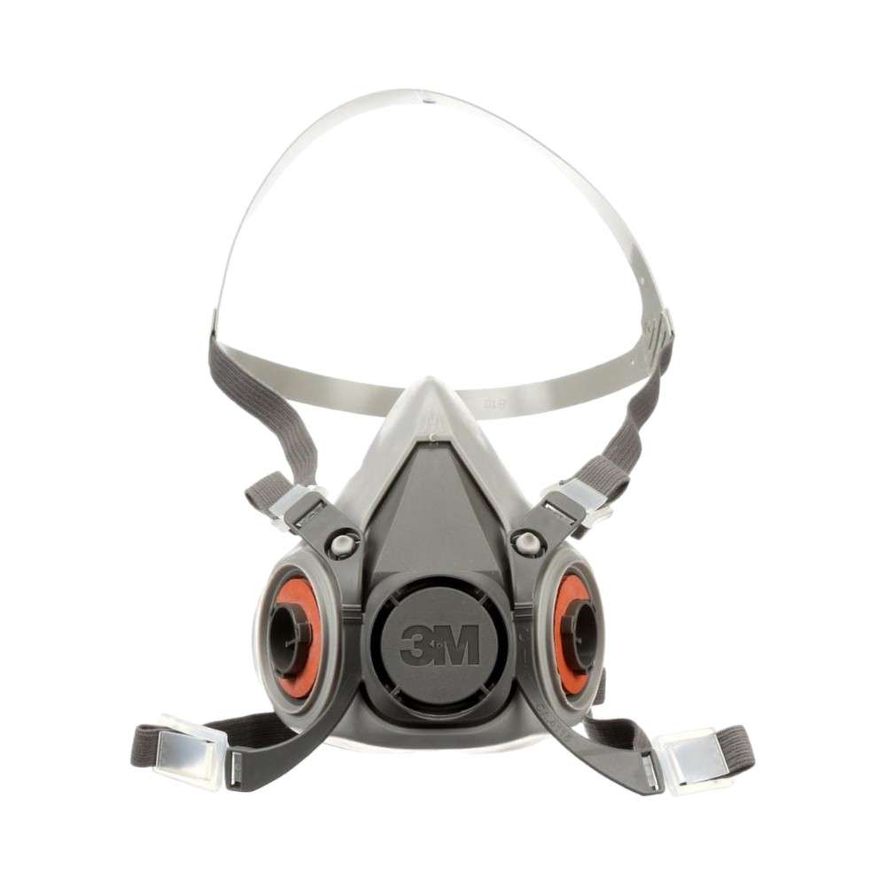 3M 6200 Half Face Reusable Face Mask Respirator, M, Grey