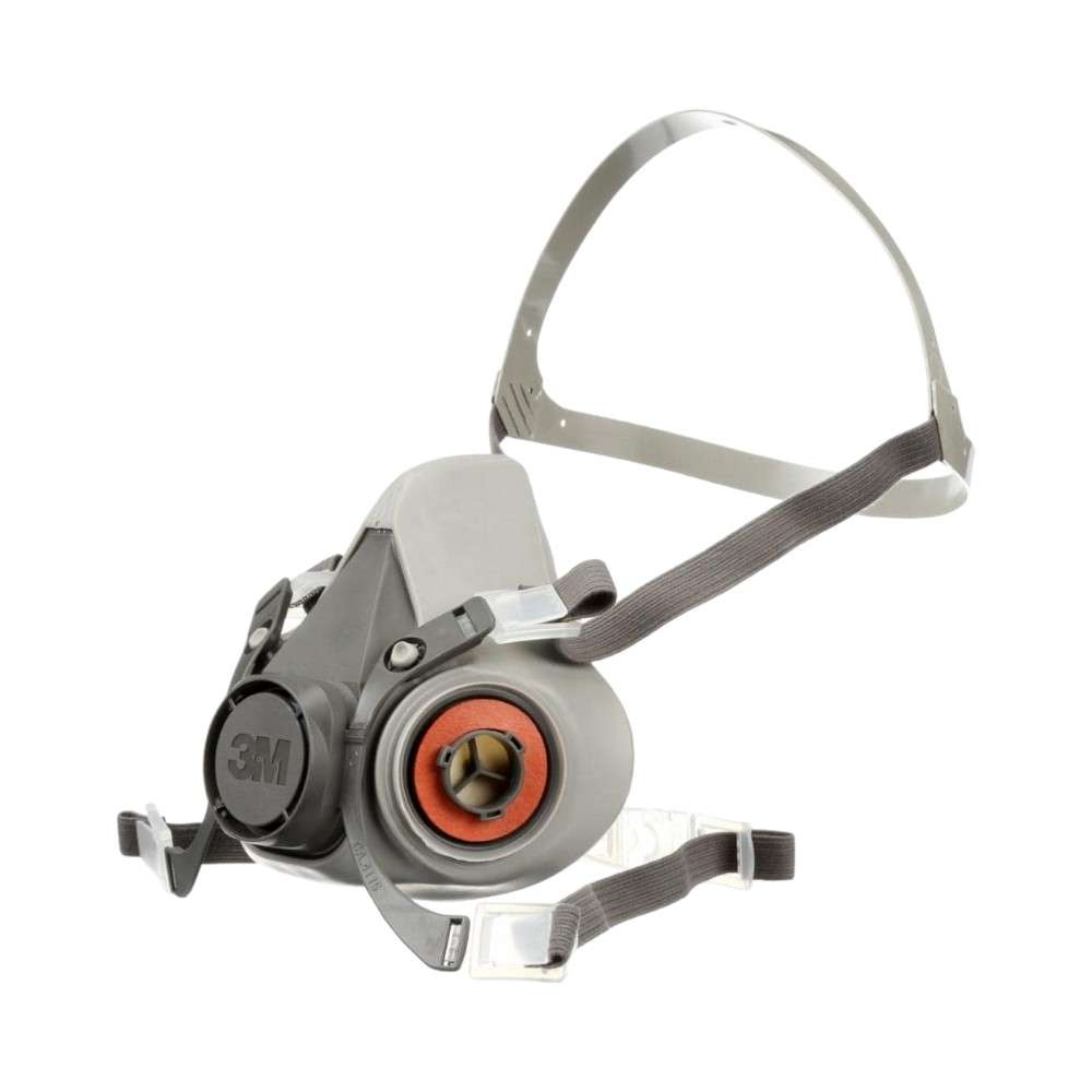 3M 6200 Half Face Reusable Face Mask Respirator, M, Grey 2