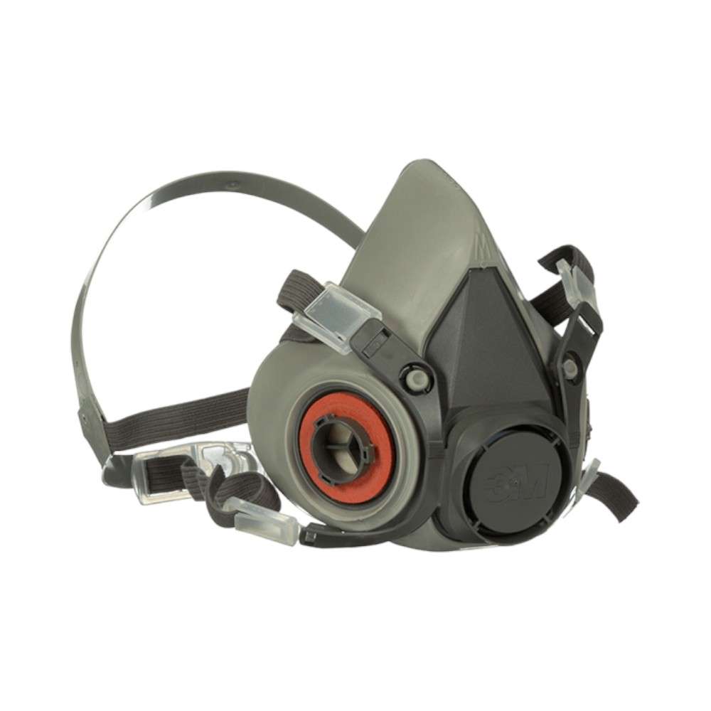 3M 6200 Half Face Reusable Face Mask Respirator, M, Grey 3