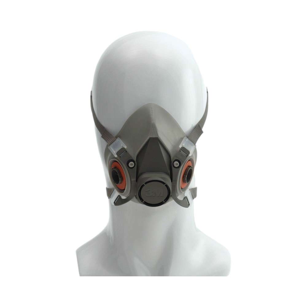 3M 6200 Half Face Reusable Face Mask Respirator, M, Grey 4