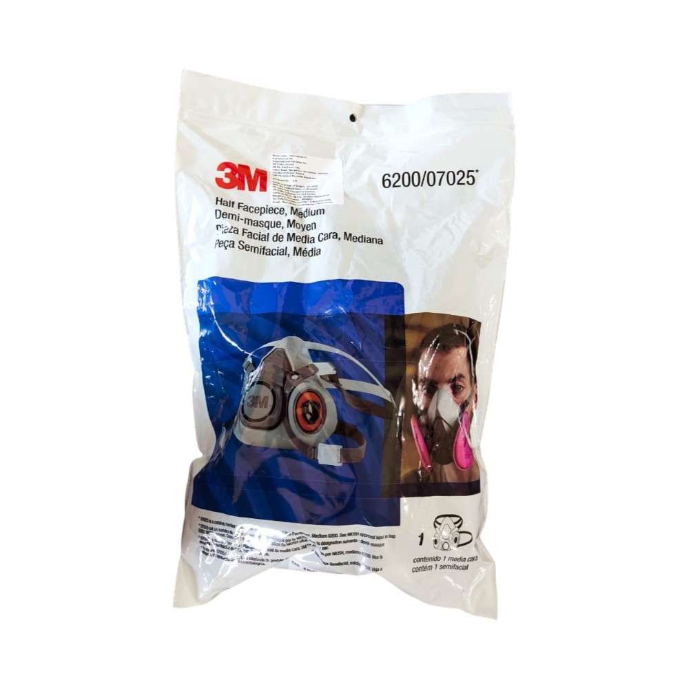 3M 6200 Half Face Reusable Face Mask Respirator, M, Grey 5