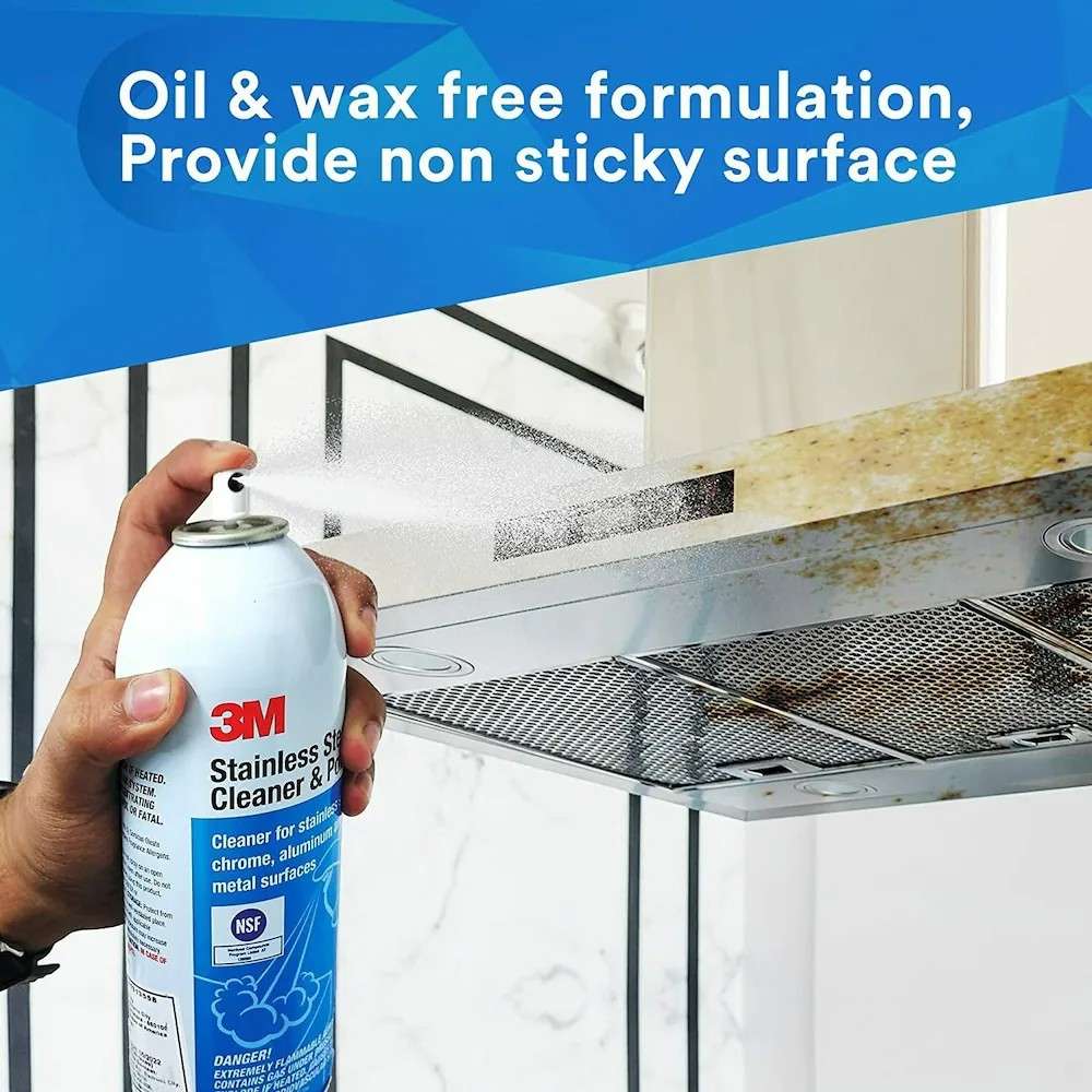 3M Stainless Steel Cleaner And Polish Silver 600ml 3