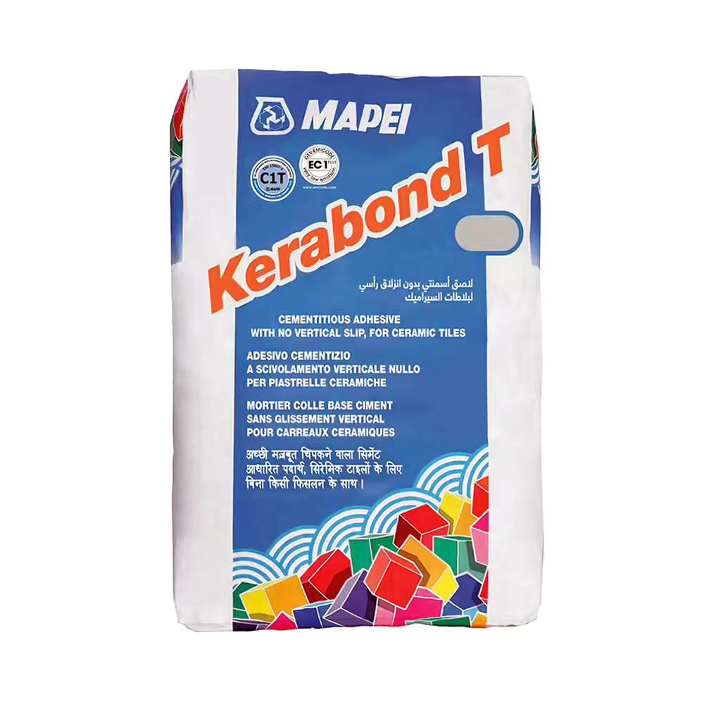 لاصق البلاط الإسمنتي ( Kerabond T ) ممتاز الأداء من ( MAPEI ) - لون (Grey) - وزن (25Kg) 0