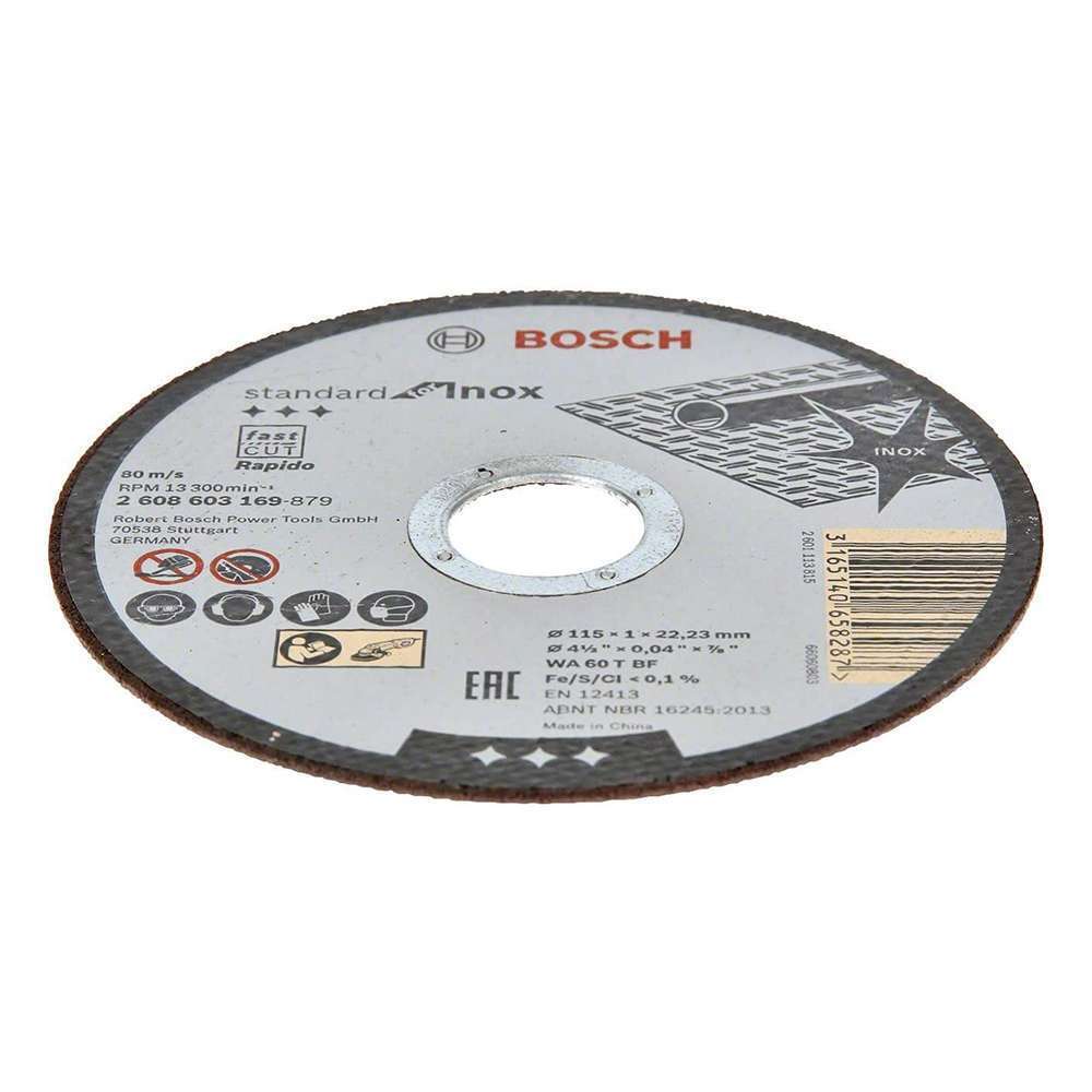 Bosch ( 2608603169 ) 115mm Standard Inox Rapido Cutting Disc 1