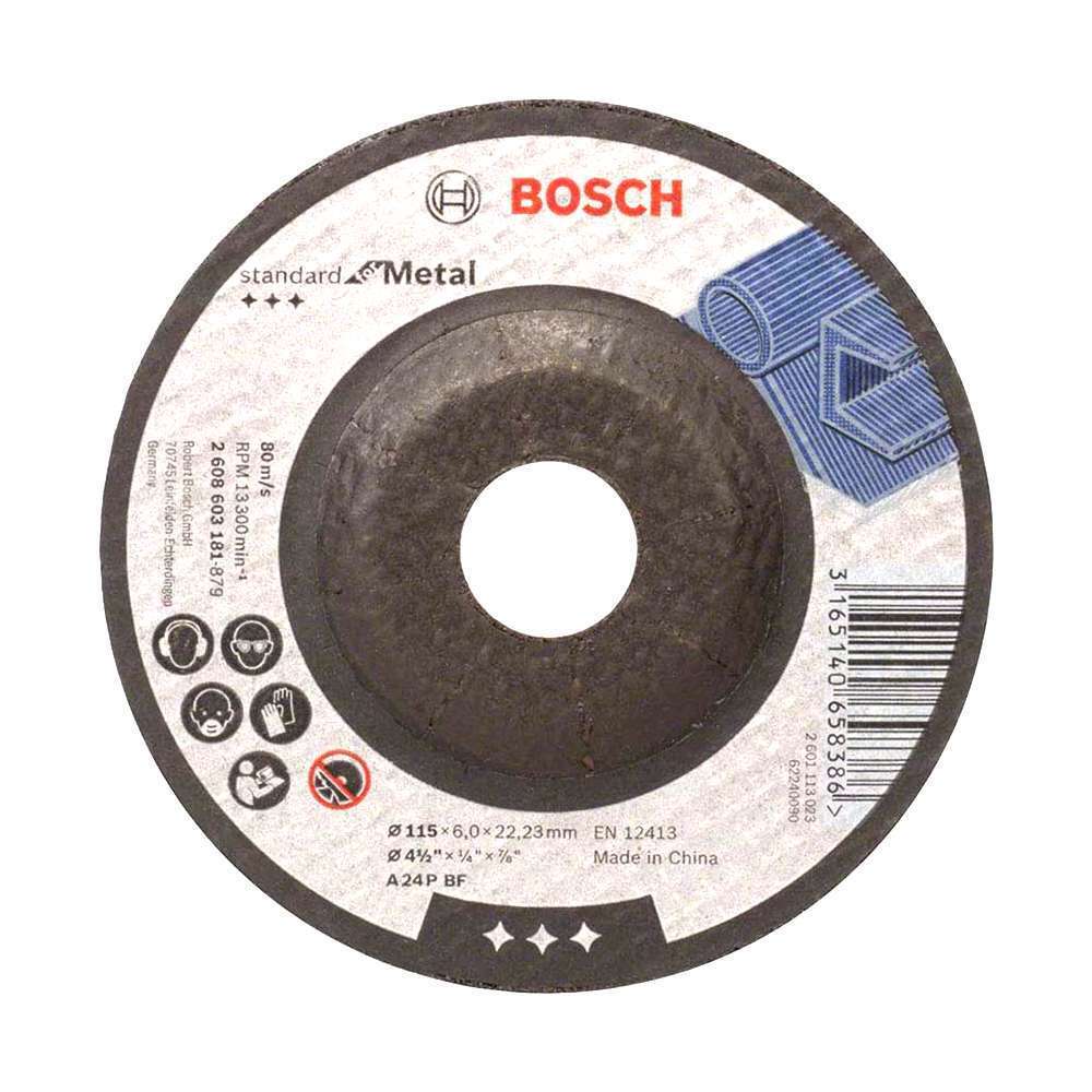 قرص جلخ المعادن من بوش (Bosch) قياس (115mm)  و المكون من ثلاث طبقات من ألياف الزجاج 0