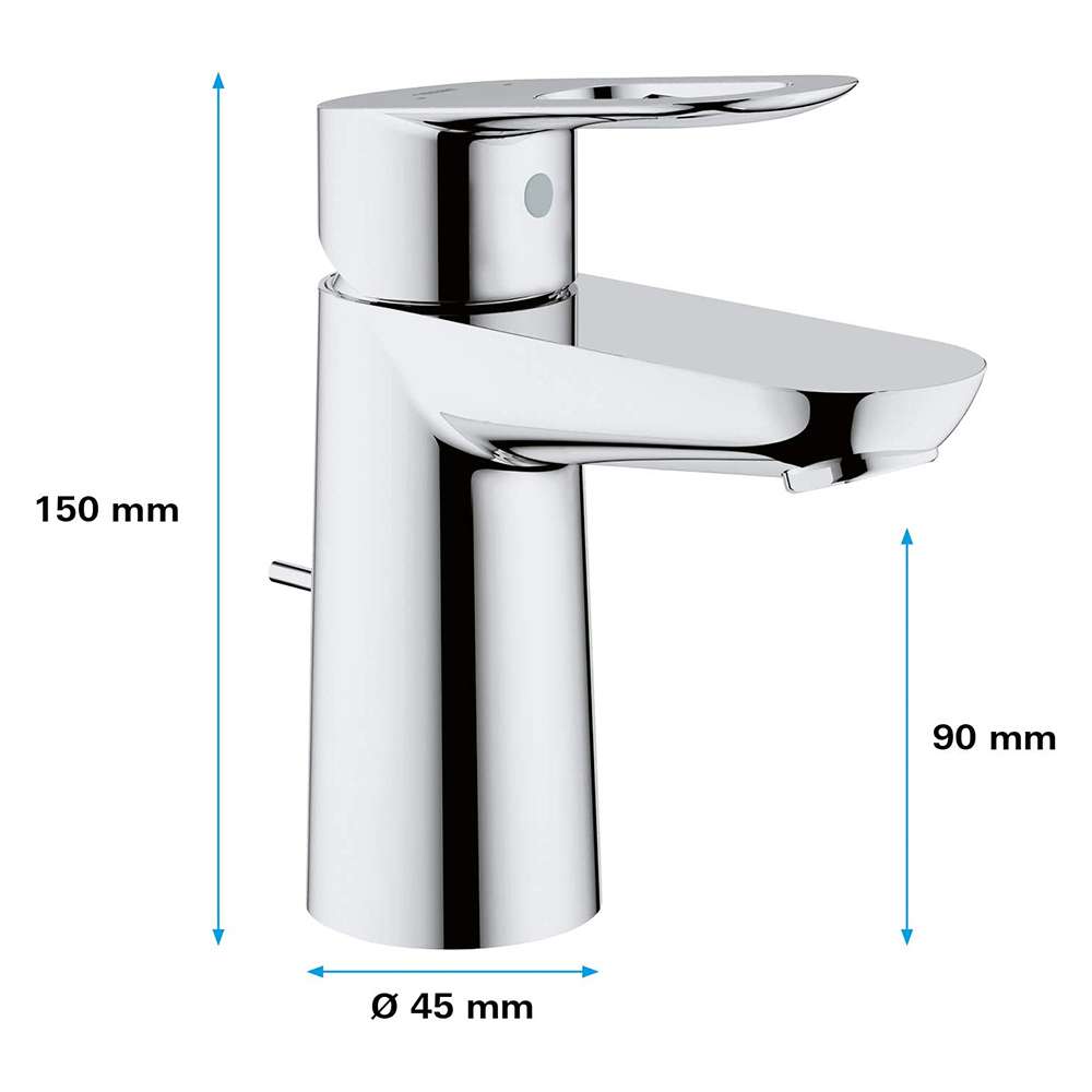 خلاط حوض مفرد (bauloop) من (grohe) قياس صغير (1/2")  1
