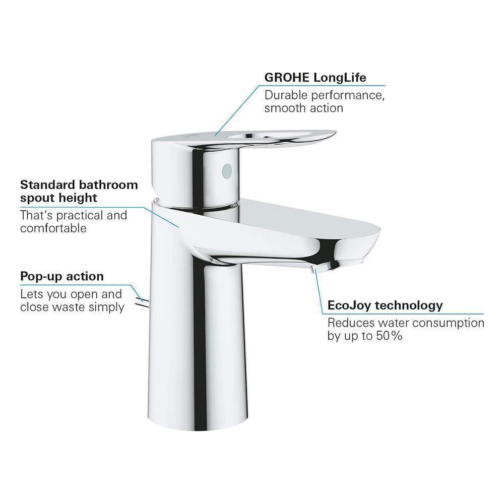 خلاط حوض مفرد (bauloop) من (grohe) قياس صغير (1/2")  5