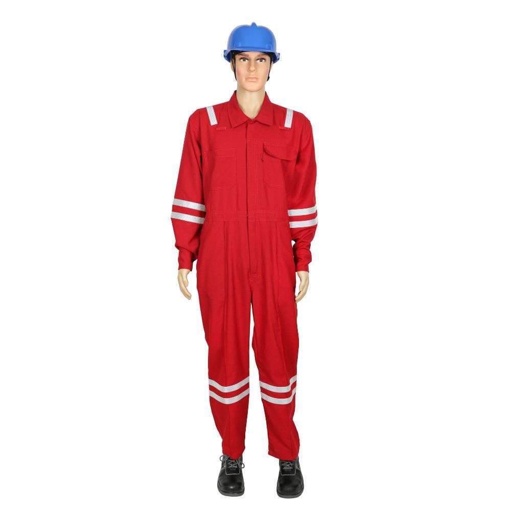 DuPont NAJ Nomex IIIA Flame Retardant 155GSM Coverall, Red, Medium 0