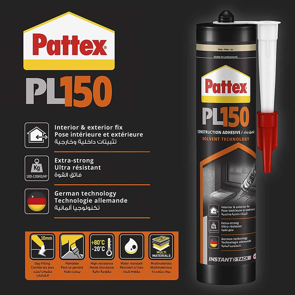 Henkel Pattex PL150 380g Solvent Based Construction Adhesive - Beige 3