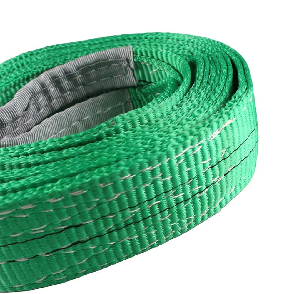 2 Meter Polyester Flat Woven Webbing Belt (Sling's) 2 Ton Capacity - Green 3