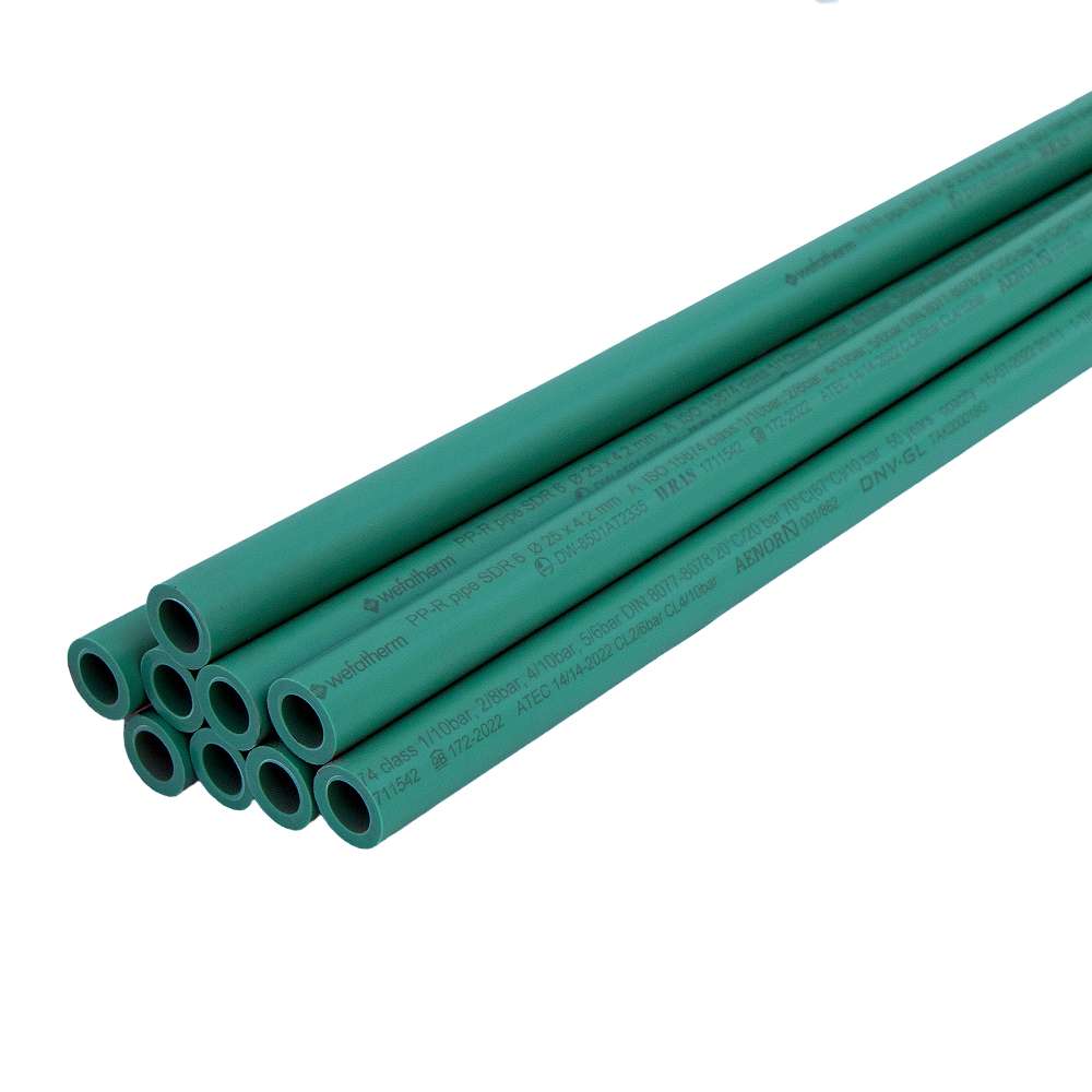 أنابيب البلاستيك (wefatherm) المصنوعة من البولي بروبلين (PPR) قياس (25mm) طول (4M)  2