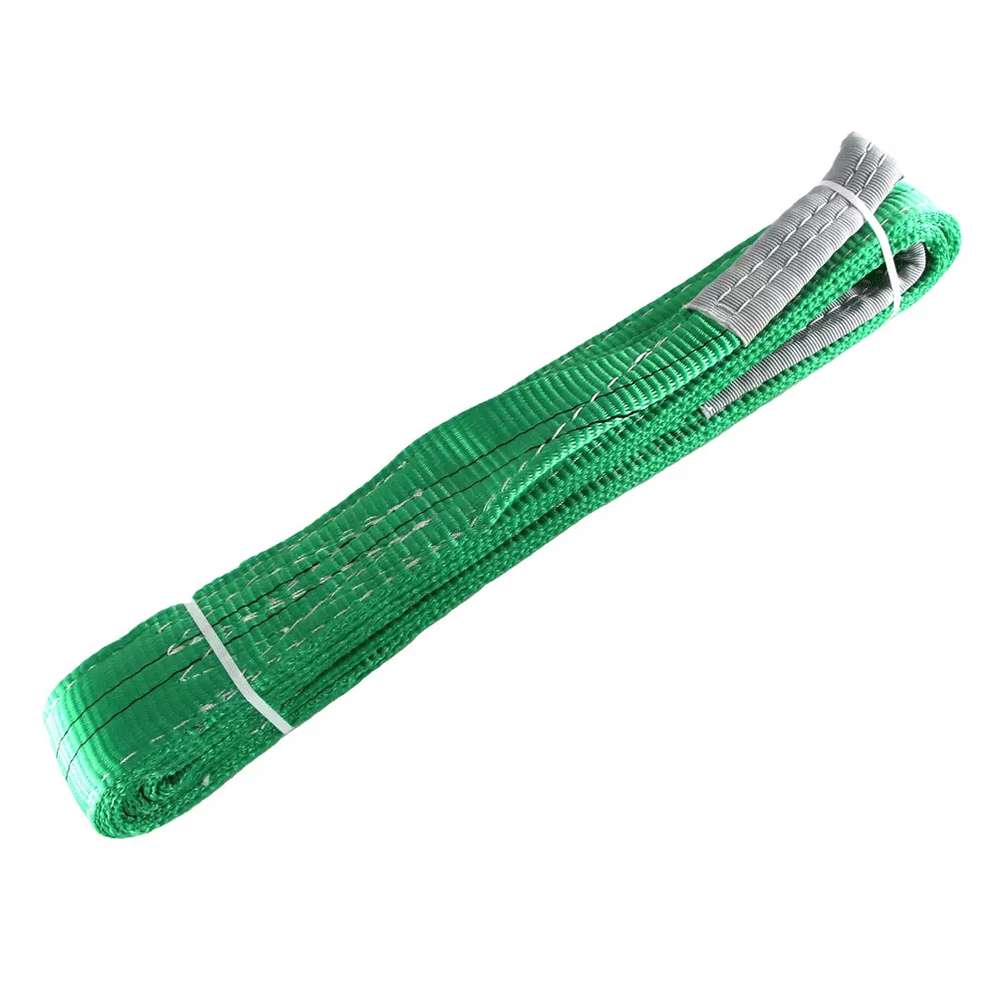 2 Meter Polyester Flat Woven Webbing Belt (Sling's) 2 Ton Capacity - Green 4