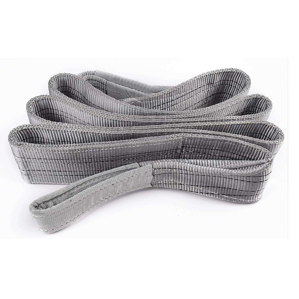 4 Meter Polyester Flat Woven Webbing Belt (Sling's) 4 Ton Capacity - Grey 1