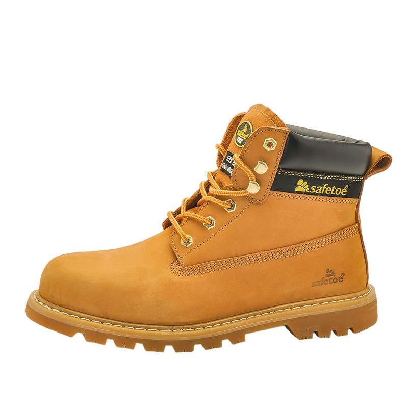 Safetoe M-8173 High Ankle Steel Toe Super Cat Safety Shoes - 42 0