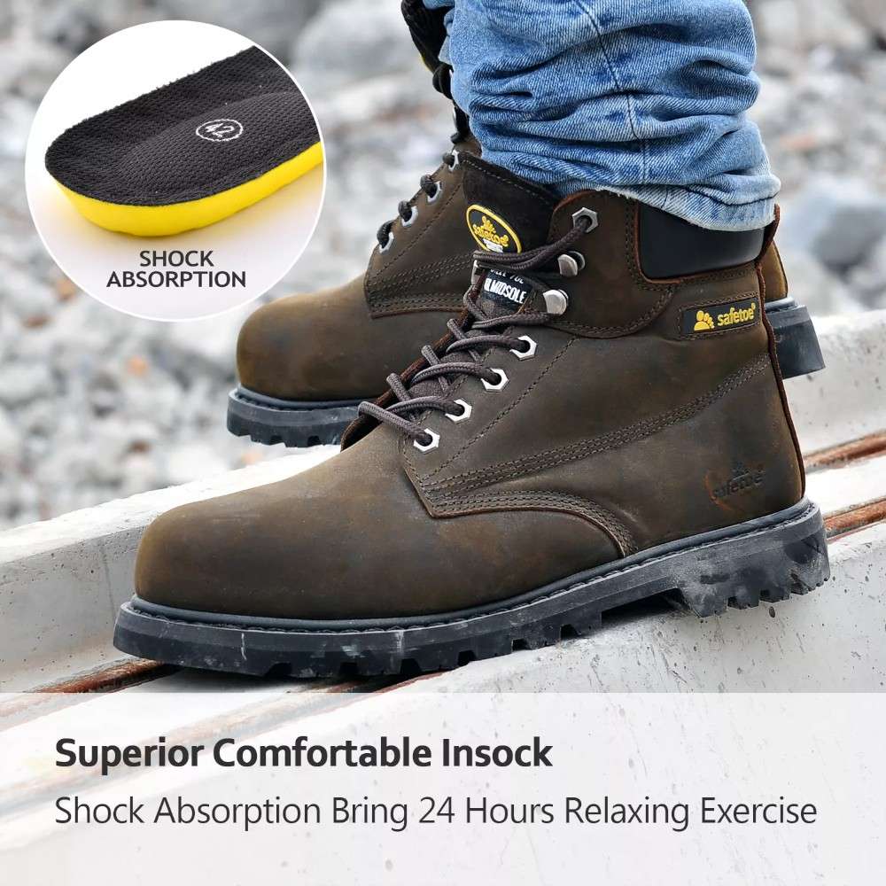 Safetoe M-8179 High Ankle Steel Toe Super Hiker Safety Shoes - 45 2