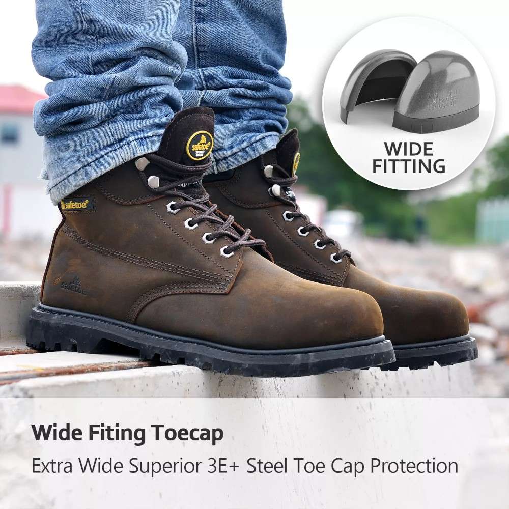 Safetoe M-8179 High Ankle Steel Toe Super Hiker Safety Shoes - 45 3