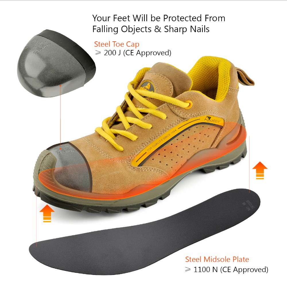 Safetoe L-7296 S1P SRC Low Ankle Steel Toe Sport Safety Shoes - 45 8