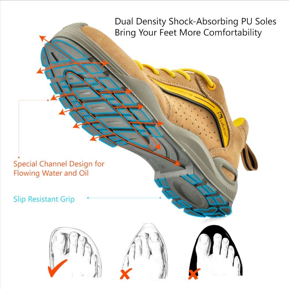 Safetoe L-7296 S1P SRC Low Ankle Steel Toe Sport Safety Shoes - 45 7