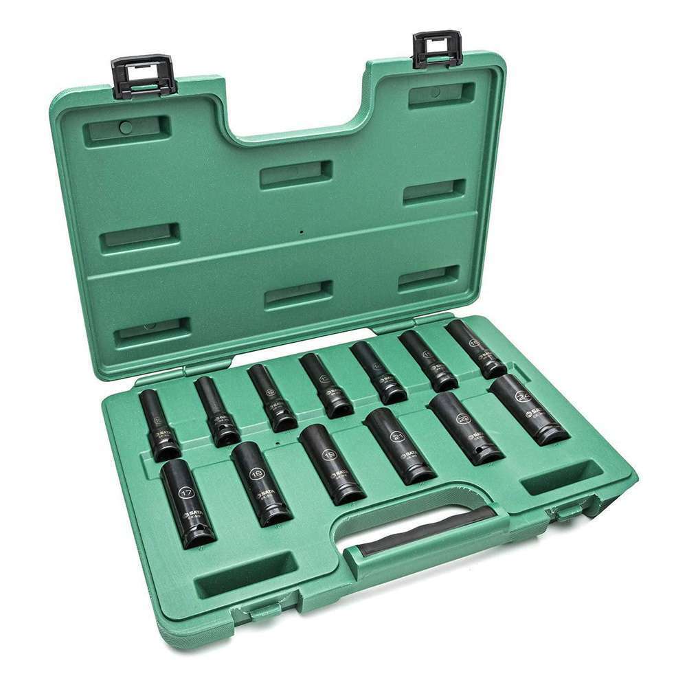 SATA 1/2" Drive 12 Point Metric Cantilevel Tool Box and Tray Set -70Pcs 0