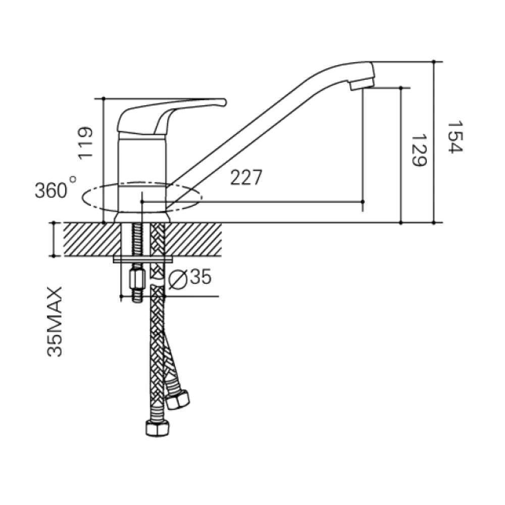 Milano Tarki Sink Mixer 2