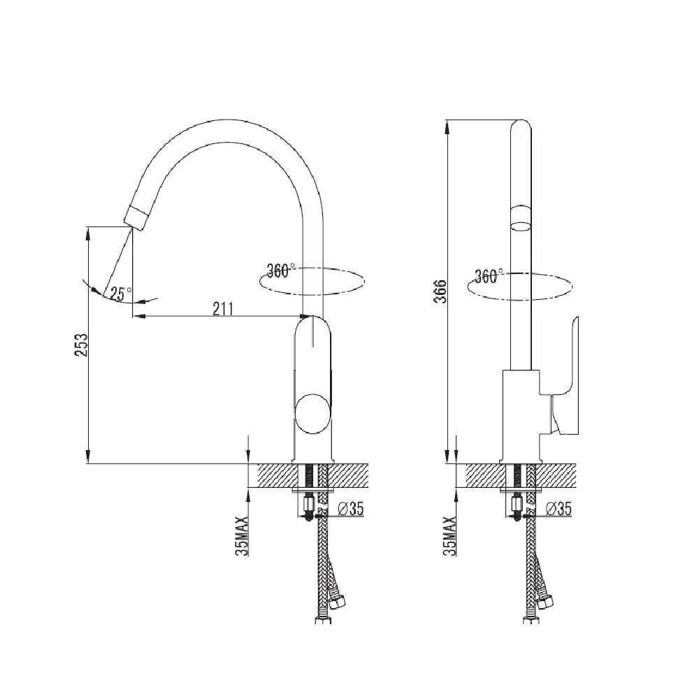 Milano Verdi Sink Mixer 1