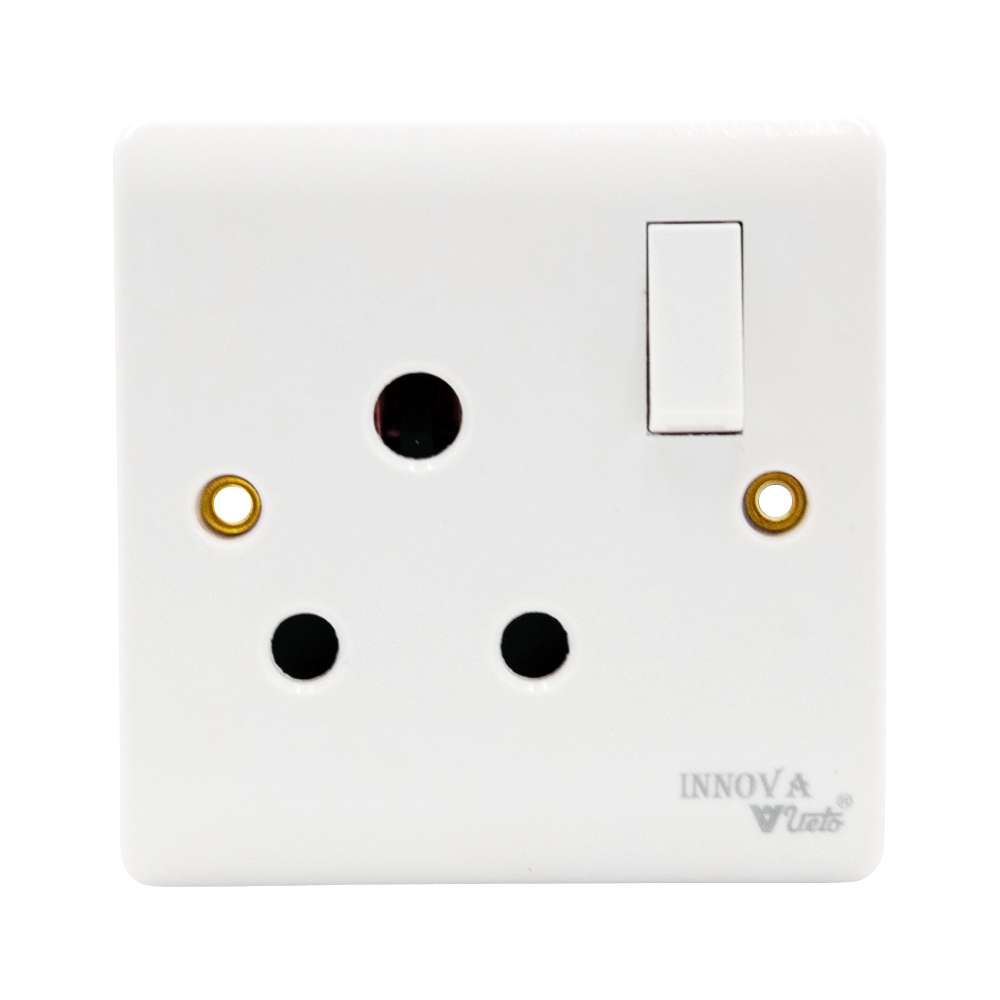 Veto 15A 1Gang Round Pin Switch Socket 0