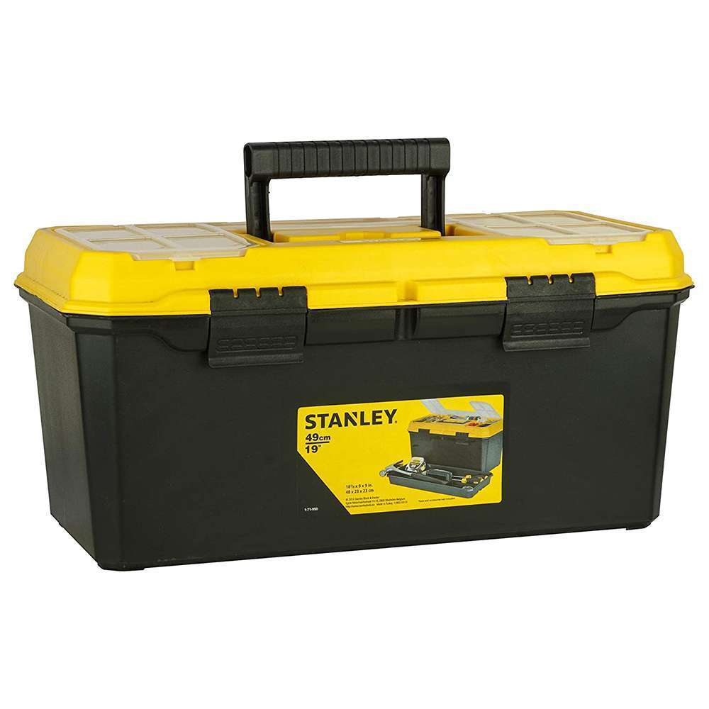 صندوق الأدوات و العدة من ستانلي باللونين الأسود و الأصفر قياس (19") موديل (1-71-950) 0