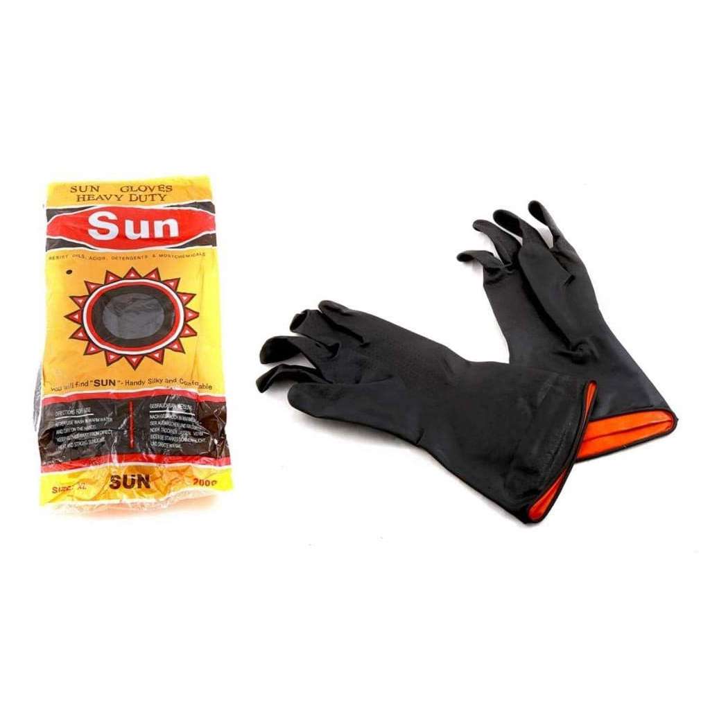 Latex Rubber Gloves 100 Gram- Black 1