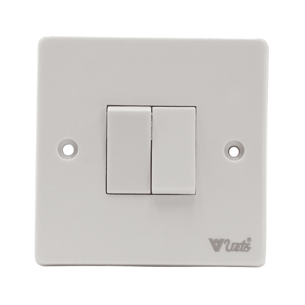 Veto VT 1122 10AX 2- Gang 2- Way Plate Switch 0