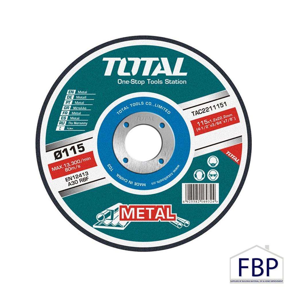 Total TAC2211151 4.5Inch X 1.2MM Abrasive Metal Cutting Disc 1