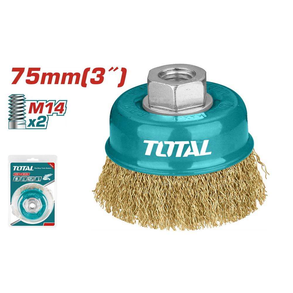 Total TAC31031 75MM Wire Cup Brush