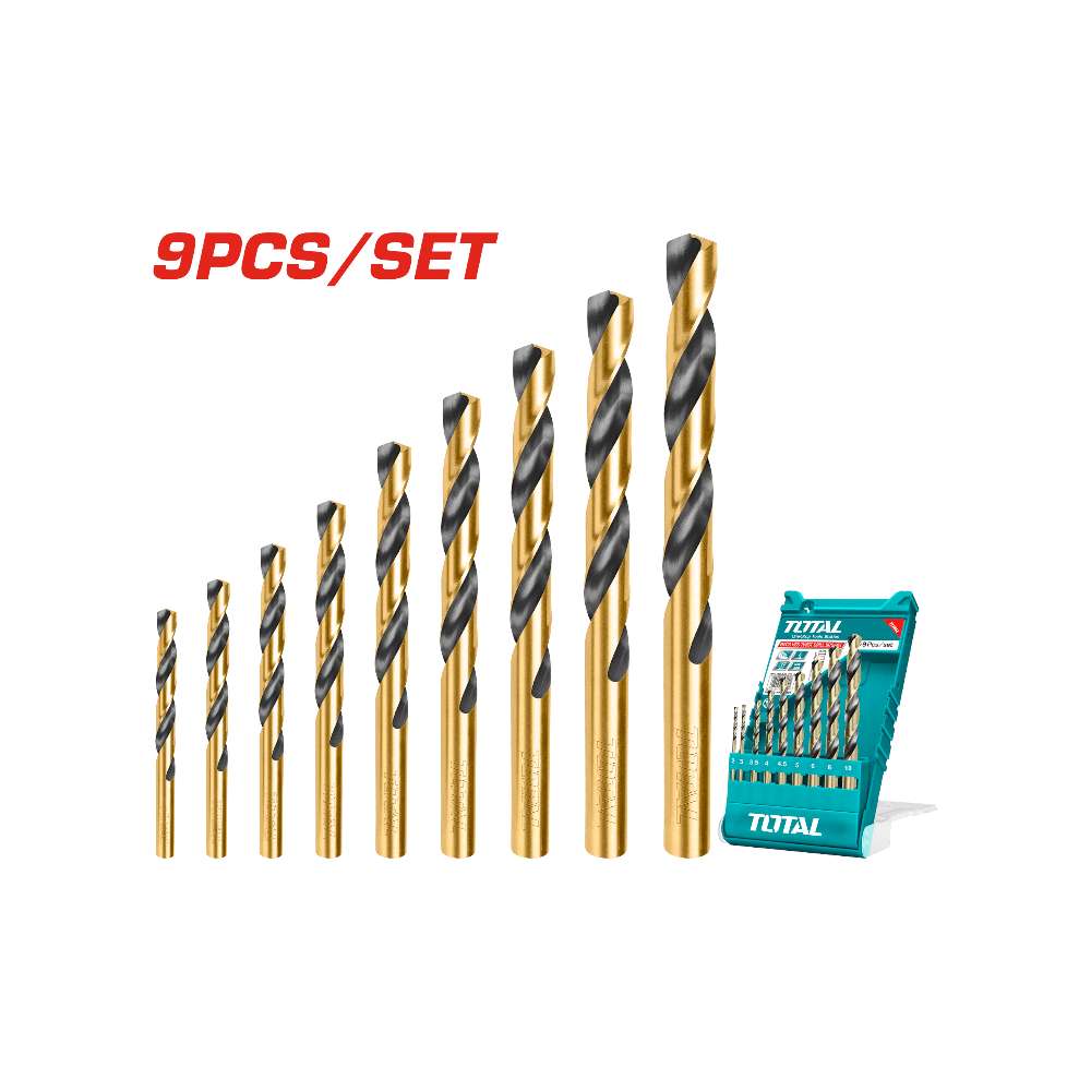 Total TACSD0095 HSS Drill Bit Set 9Pcs 0