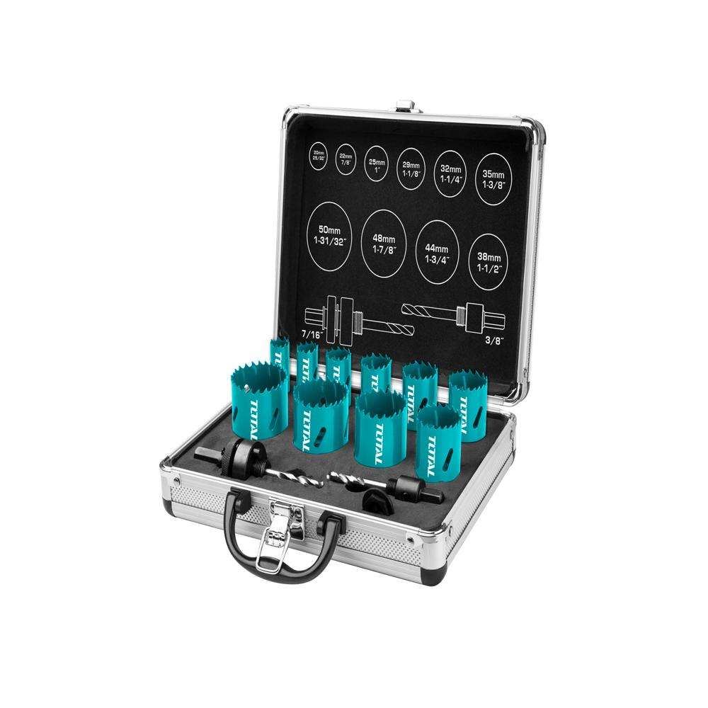 Total TACSH0131 Bi-Metal Hole Saw Kit 13Pcs  0