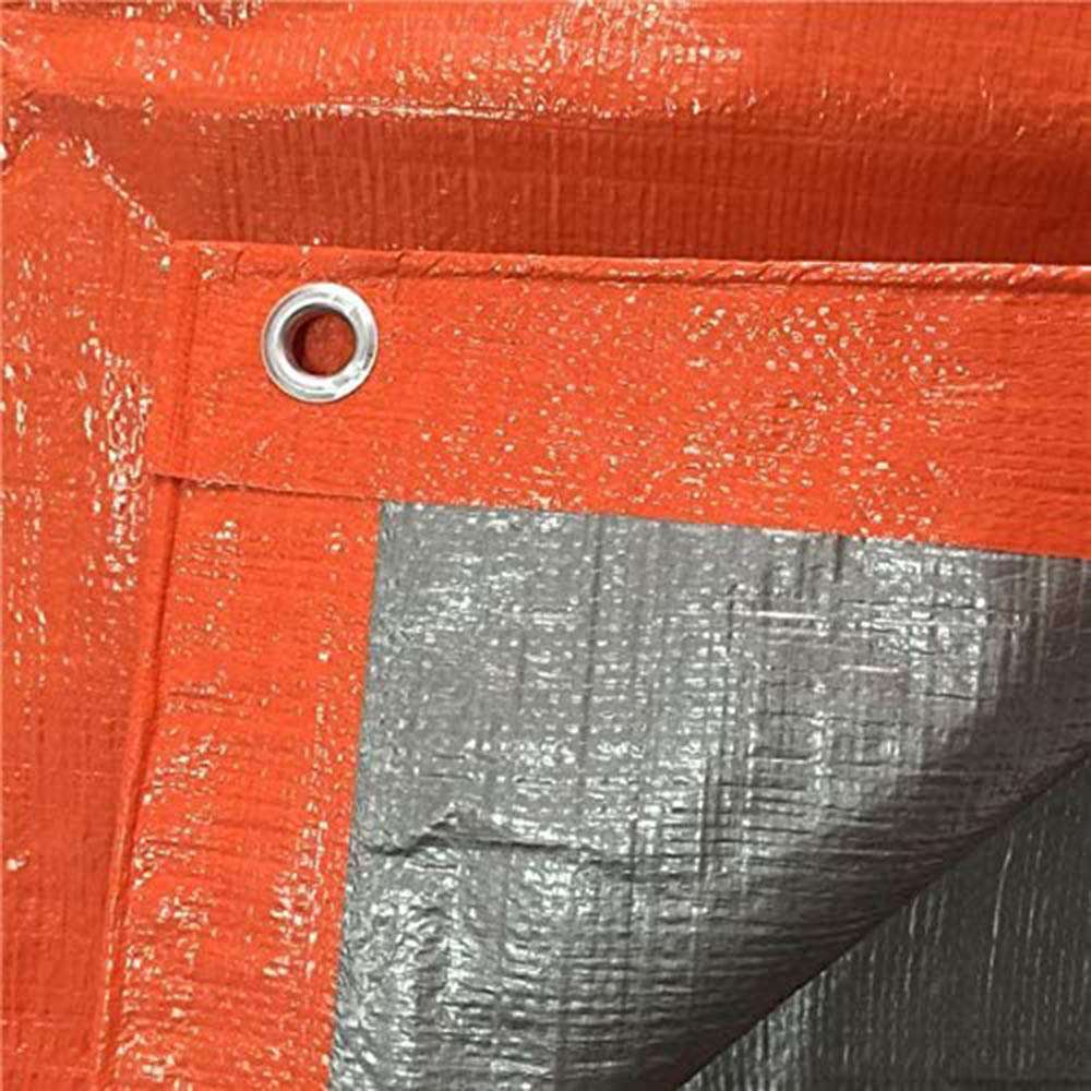 قطعة مشمع متعددة الأغراض مقاومة للعوامل الجوية والماء - لون ( Orange ) قياس (20x20FT) 2