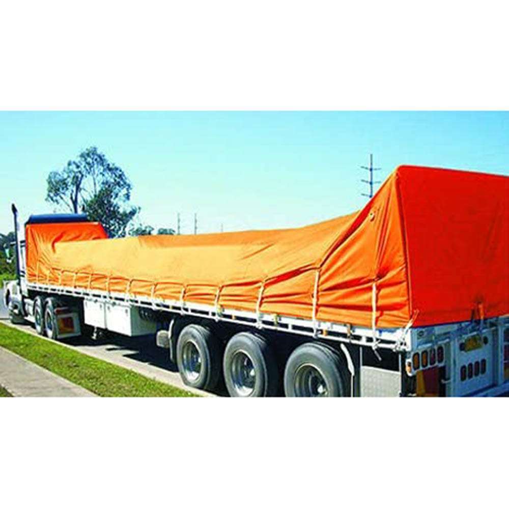 قطعة مشمع متعددة الأغراض مقاومة للعوامل الجوية والماء - لون ( Orange ) قياس (20x20FT) 3