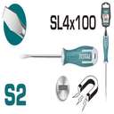 Total THT264100 4MM X 100MM Slotted Screwdriver 0