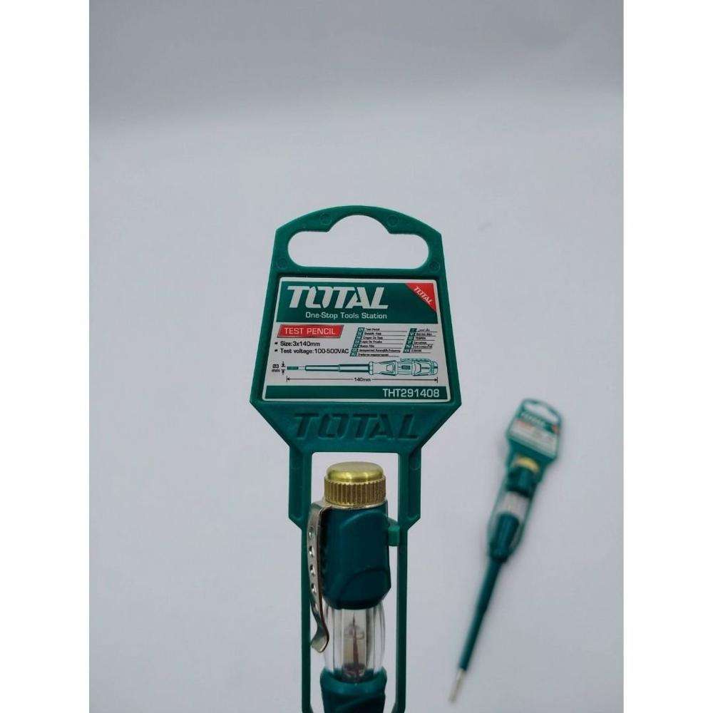 قلم اختبار الجهد الرقمي توتال (100-500V) قياس (3X140MM) موديل (THT291408) 1