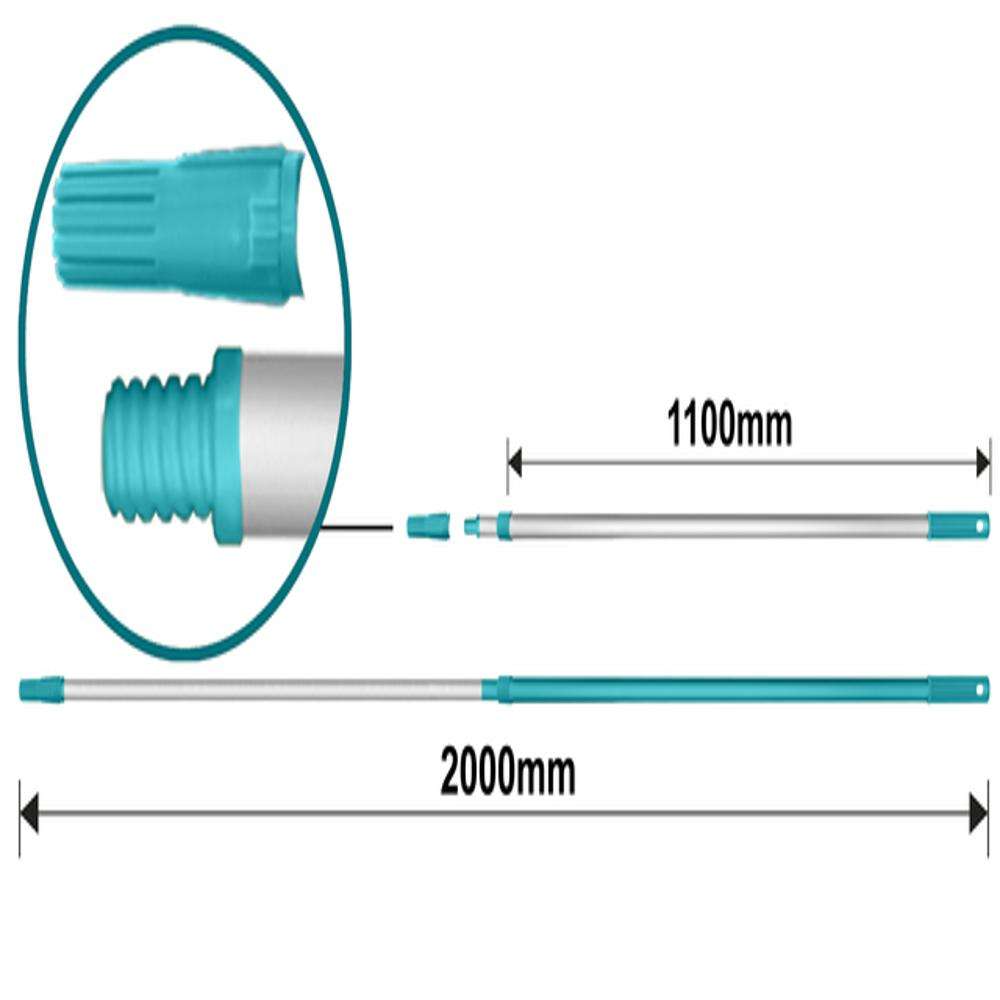 Total THTEP0205 200CM Telescopic Rod With Screw Connectivity and Insert Function 0