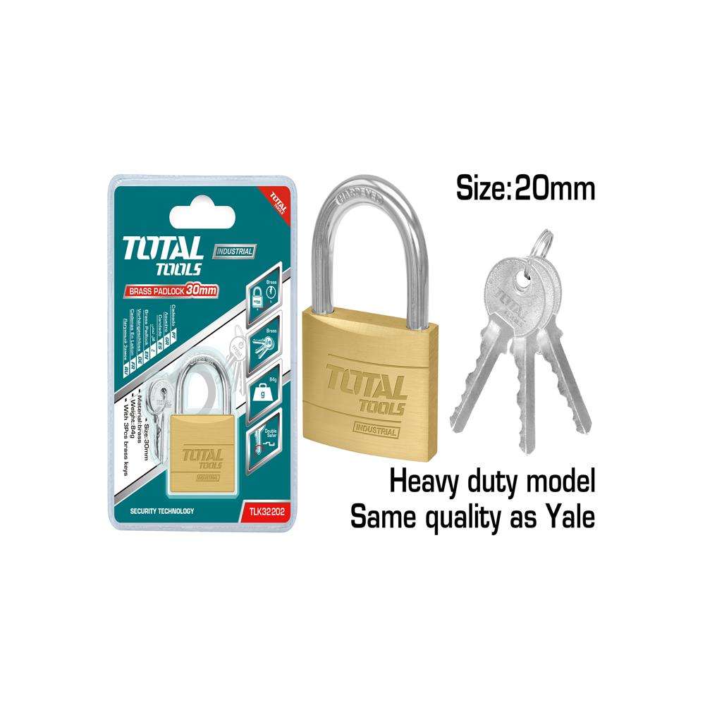 Total Heavy Duty Brass Padlock 0