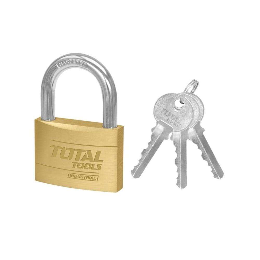 Total TLK32302 30MM Heavy Duty Brass Padlock